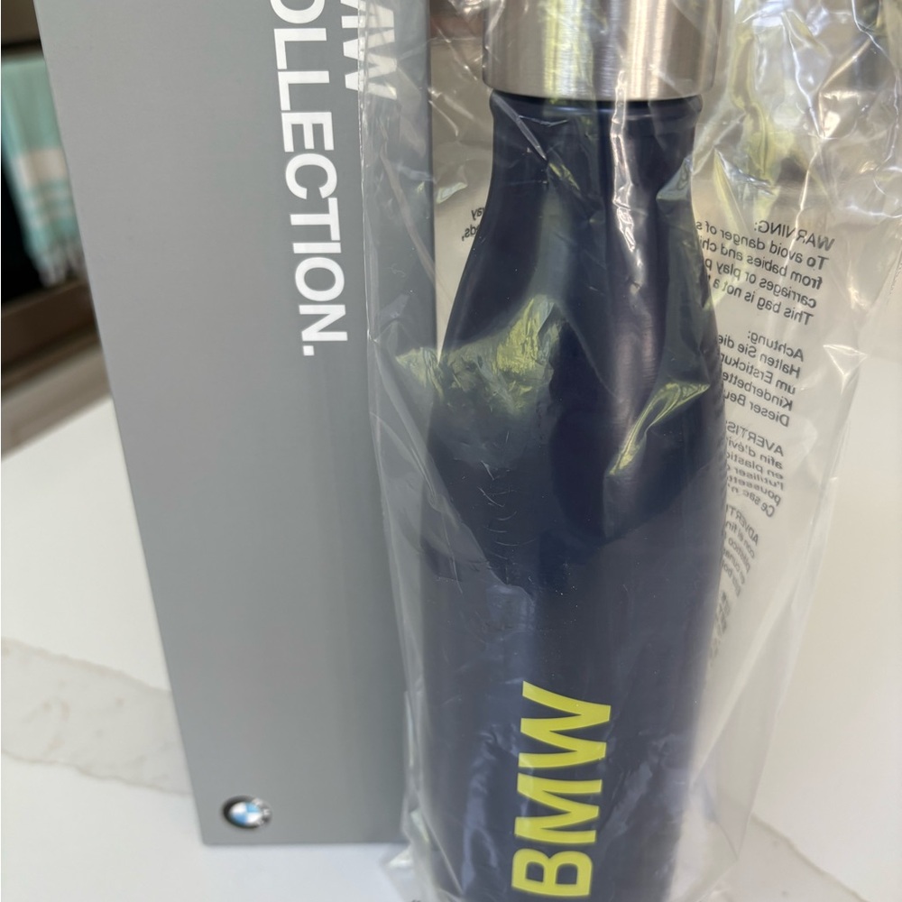 BMW Navy Blue Stainless Steel Water Bottle